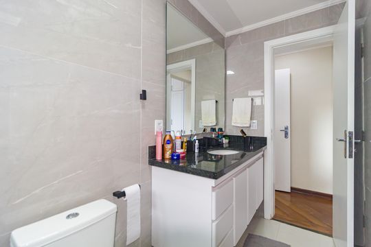 Banheiro da Suíte de apartamento à venda com 3 quartos, 112m² em Alto da Mooca, São Paulo