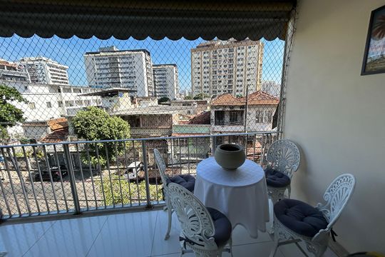 Varanda da Sala de apartamento à venda com 1 quarto, 56m² em Méier, Rio de Janeiro