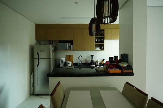 Cozinha de apartamento à venda com 3 quartos, 80m² em Vila Curuçá, Santo André