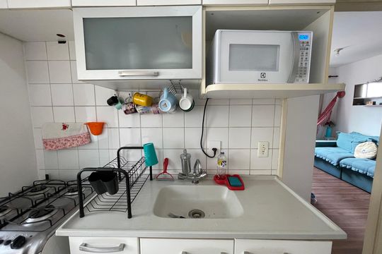 Cozinha de apartamento para alugar com 2 quartos, 50m² em Rio Pequeno, São Paulo