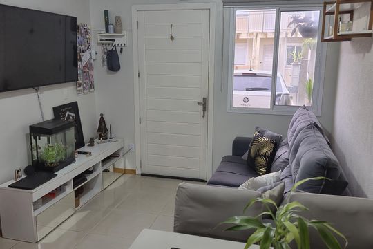 Sala de apartamento à venda com 1 quarto, 50m² em Hípica, Porto Alegre