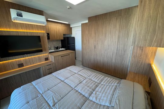 Sala/Quarto de apartamento para alugar com 1 quarto, 30m² em Indianópolis, São Paulo