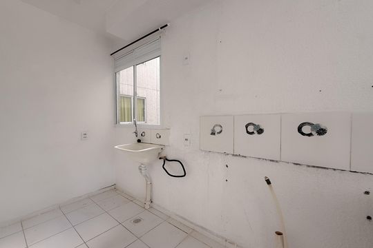 Cozinha de apartamento para alugar com 2 quartos, 43m² em Mário Quintana, Porto Alegre