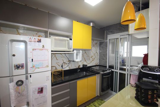 Cozinha de apartamento à venda com 2 quartos, 57m² em Lauzane Paulista, São Paulo