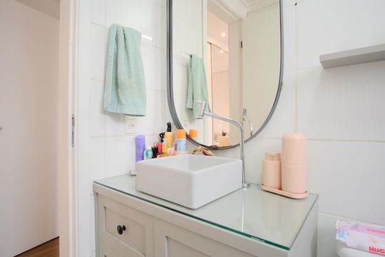 Banheiro da Suíte de apartamento à venda com 2 quartos, 54m² em Guaiauna, São Paulo
