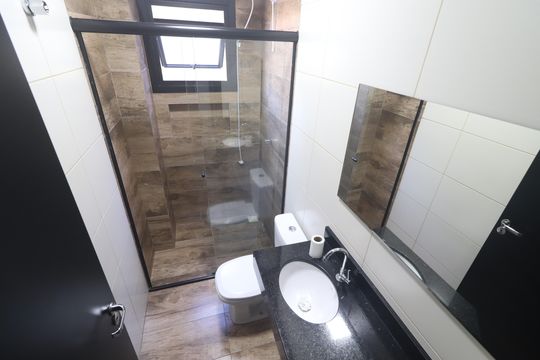 Banheiro de kitnet/studio para alugar com 1 quarto, 30m² em Vila Nova, Novo Hamburgo