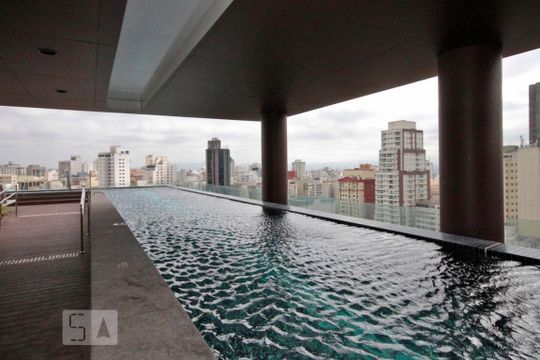 Área comum - Piscina de kitnet/studio para alugar com 1 quarto, 35m² em Consolação, São Paulo
