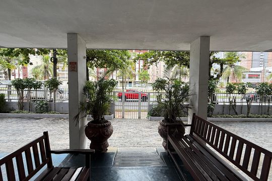 Fachada de apartamento para alugar com 2 quartos, 55m² em Balneario Cidade Atlantica, Guarujá