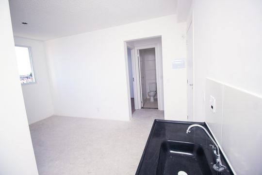 Cozinha de apartamento à venda com 2 quartos, 35m² em Santa Maria, Santo André