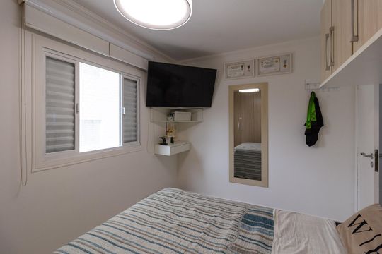 Quarto 2 de apartamento à venda com 2 quartos, 55m² em Jardim Leda, Guarulhos