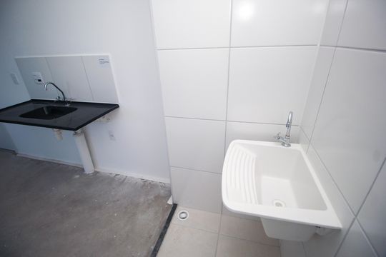Área de Serviço de apartamento à venda com 2 quartos, 35m² em Santa Maria, Santo André