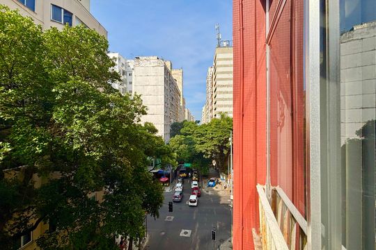 Sala - vista de apartamento à venda com 3 quartos, 76m² em Copacabana, Rio de Janeiro