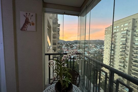 Varanda da Sala de apartamento à venda com 1 quarto, 55m² em Alphaville Conde Ii, Barueri