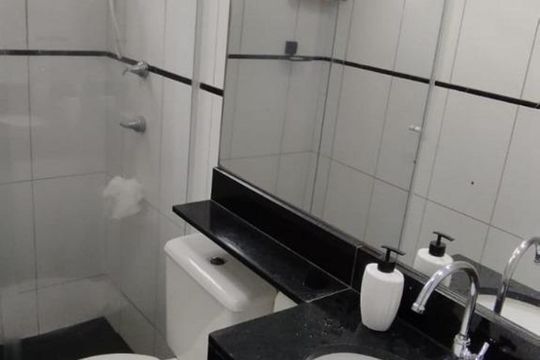 Banheiro de apartamento à venda com 2 quartos, 47m² em Chácaras São Martinho, Campinas