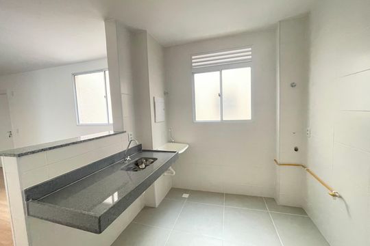 Cozinha de apartamento à venda com 2 quartos, 52m² em Paquetá, Belo Horizonte