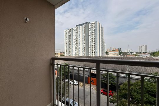 Sacada  de apartamento à venda com 1 quarto, 27m² em Jardim Caravelas, São Paulo