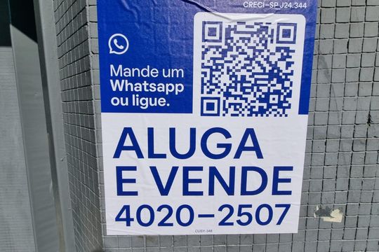 Placa de apartamento para alugar com 2 quartos, 120m² em Campos Elíseos, São Paulo