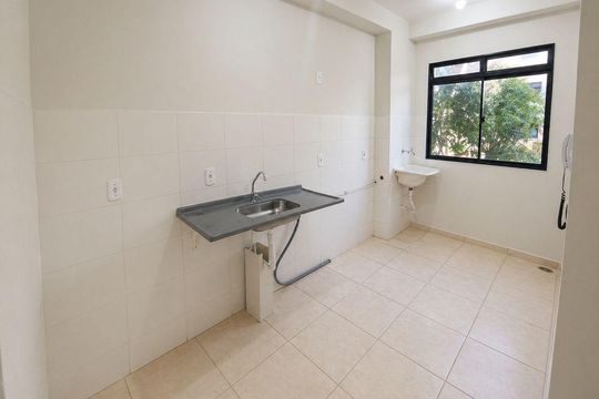 Cozinha de apartamento para alugar com 2 quartos, 42m² em Recanto das Palmeiras, Ribeirão Preto