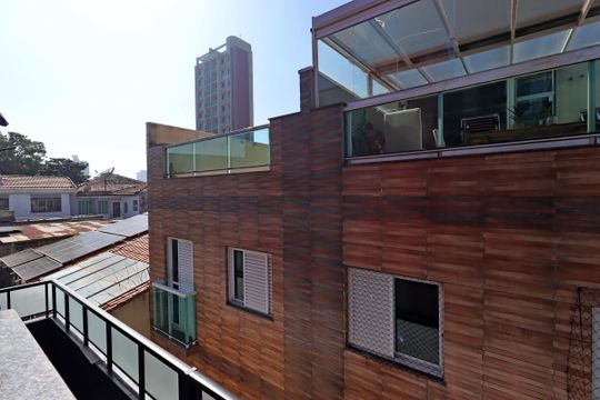 Vista da Suíte de apartamento à venda com 3 quartos, 161m² em Vila Guiomar, Santo André