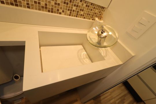 Lavabo - Pia de apartamento à venda com 3 quartos, 117m² em Vila Camilópolis, Santo André