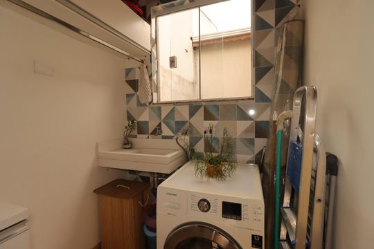 Área de Serviço de apartamento à venda com 3 quartos, 117m² em Vila Camilópolis, Santo André