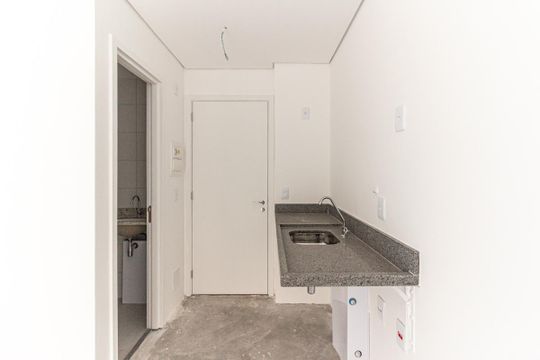 Cozinha de kitnet/studio à venda com 1 quarto, 20m² em República, São Paulo