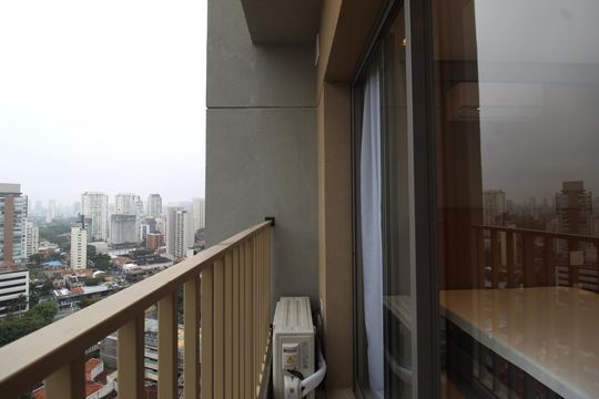 Varanda do Studio de kitnet/studio à venda com 1 quarto, 24m² em Vila Nova Conceição, São Paulo