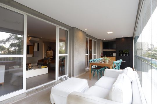 Varanda gourmet de apartamento à venda com 3 quartos, 223m² em Vila Andrade, São Paulo