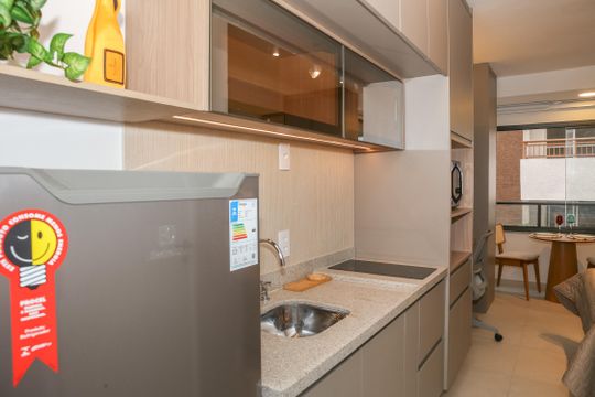 Cozinha de kitnet/studio à venda com 1 quarto, 25m² em Perdizes, São Paulo