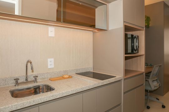 Cozinha de kitnet/studio à venda com 1 quarto, 25m² em Perdizes, São Paulo