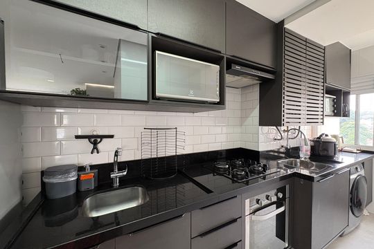 Cozinha de apartamento à venda com 2 quartos, 60m² em Vila Pereira Barreto, São Paulo