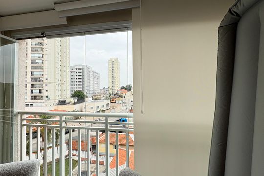 Varanda da Sala de apartamento à venda com 2 quartos, 60m² em Vila Pereira Barreto, São Paulo
