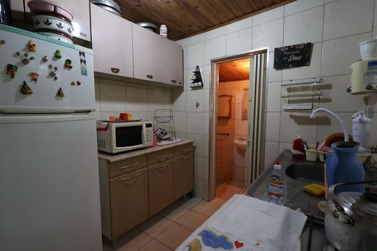 Cozinha de casa para alugar com 1 quarto, 40m² em Jardim Oriental, São Paulo