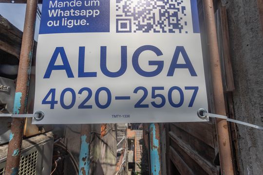 Placa código  de casa para alugar com 1 quarto, 40m² em Campanário, Diadema