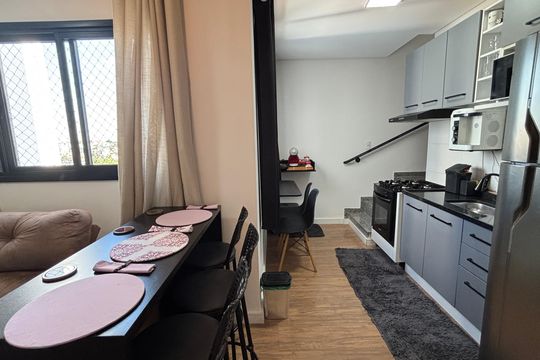 Cozinha de apartamento à venda com 2 quartos, 100m² em Jardim Santo Alberto, Santo André