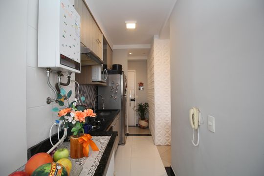 Cozinha de apartamento para alugar com 1 quarto, 45m² em Fazenda Morumbi, São Paulo