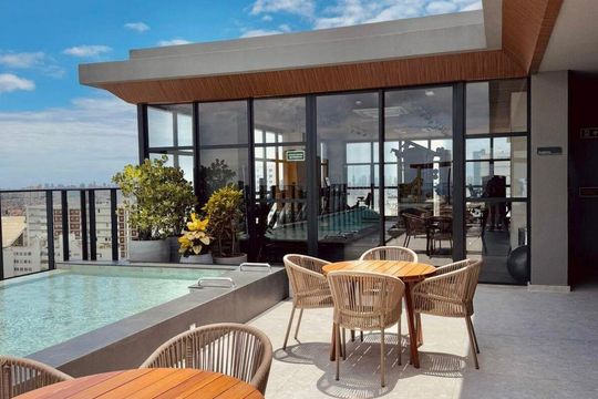 Área externa de apartamento para alugar com 1 quarto, 27m² em Vitória, Salvador
