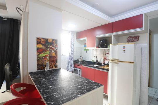 Cozinha e Área de Serviço de apartamento à venda com 2 quartos, 50m² em Guajuviras, Canoas