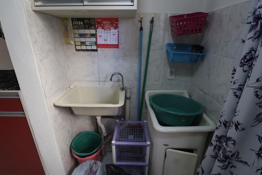 Cozinha e Área de Serviço de apartamento à venda com 2 quartos, 50m² em Guajuviras, Canoas