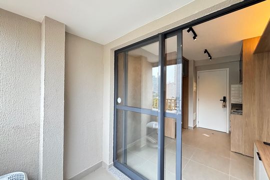 Varanda de apartamento para alugar com 1 quarto, 25m² em Vila Olímpia, São Paulo