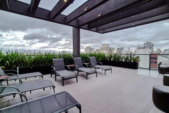 Área comum de kitnet/studio para alugar com 1 quarto, 27m² em Perdizes, São Paulo