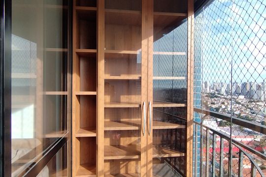 Varanda da Sala de apartamento à venda com 3 quartos, 74m² em Vila Moinho Velho, São Paulo