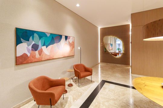 Hall Social de apartamento à venda com 3 quartos, 144m² em Campo Belo, São Paulo