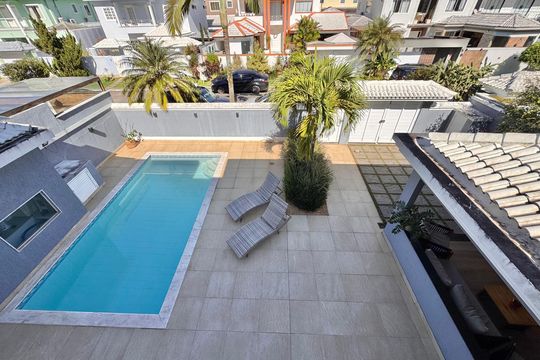 Suite 1- Varanda - Vista de casa de condomínio à venda com 4 quartos, 310m² em Recreio dos Bandeirantes, Rio de Janeiro