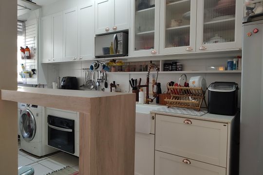 Cozinha - Armários de apartamento à venda com 2 quartos, 43m² em Barra Olímpica, Rio de Janeiro