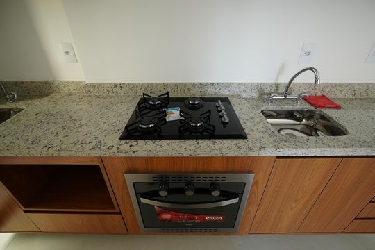 Cozinha de apartamento para alugar com 2 quartos, 56m² em Parque das Nações, Santo André