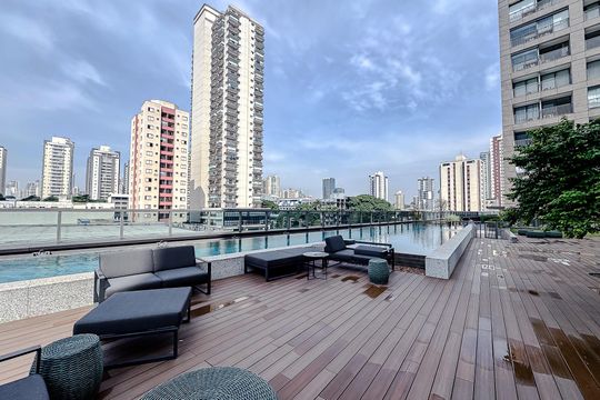 Área comum - Piscina de kitnet/studio para alugar com 1 quarto, 23m² em Vila Gomes Cardim, São Paulo