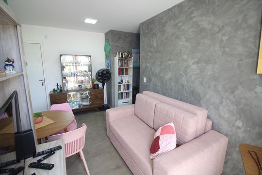 Sala de apartamento à venda com 1 quarto, 45m² em Santa Maria, Belo Horizonte