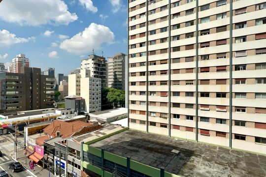 Vista da Varanda de kitnet/studio para alugar com 1 quarto, 26m² em Pinheiros, São Paulo