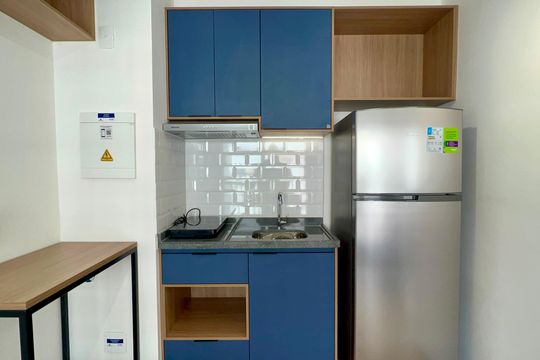 Cozinha de kitnet/studio para alugar com 1 quarto, 26m² em Pinheiros, São Paulo